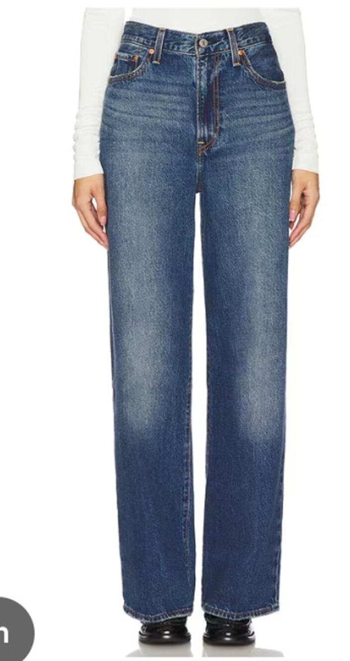 Levis Premium Ribcage Wide leg high rise 100% cotton womens jeans size 28 x 32